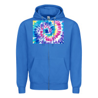 True Royal tie dye background colourful leopard 2 3200x2400 Zipper Hoodie - AdoDesignShop