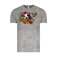 Cloud Rock Christmas Joy Cow Vintage Tee - CowhideDigitalArt