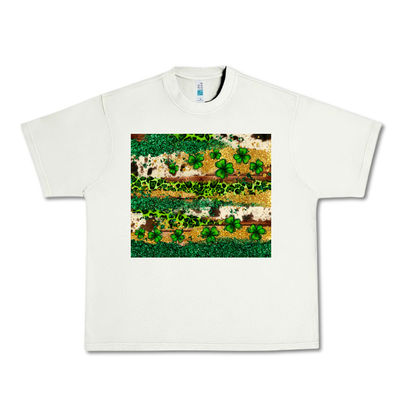 St. Patrick's Day Leopard Cowhide Shamrock Tumbler Urban Heavy Tee by Neo Western | Teevron