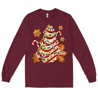 Burgundy christmas tree cake and cookies ado Long Sleeve Tee - AdoDesignShop