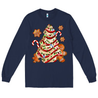 Navy christmas tree cake and cookies ado Long Sleeve Tee - AdoDesignShop