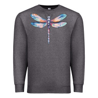 Charcoal Heather dragonfly Premium Sweatshirt - MaliasSmallBusiness
