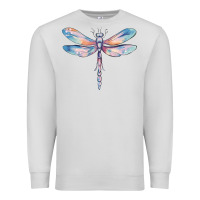 Dove Grey dragonfly Premium Sweatshirt - MaliasSmallBusiness
