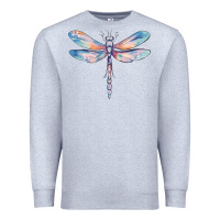 Heather Grey dragonfly Premium Sweatshirt - MaliasSmallBusiness