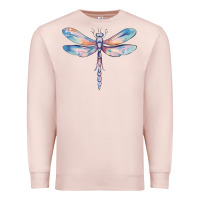 Pale Pink dragonfly Premium Sweatshirt - MaliasSmallBusiness