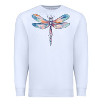 White dragonfly Premium Sweatshirt - MaliasSmallBusiness