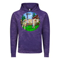 Cloud Purple christmas charolais bull and barnyard Vintage Hoodie - RanaPortraitStore