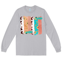 Moon Dust Western Cowhide Sunflower Jute Glitter Farm Life Brush Stroke Long Sleeve Tee - Bettercallsaul