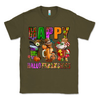 Army Green happy hallothanksmas Classic Tee - AdoDesignShop