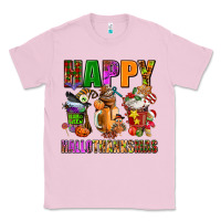 Bubblegum Pink happy hallothanksmas Classic Tee - AdoDesignShop