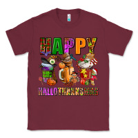 Burgundy happy hallothanksmas Classic Tee - AdoDesignShop