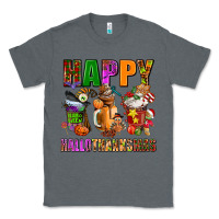 Charcoal Heather happy hallothanksmas Classic Tee - AdoDesignShop