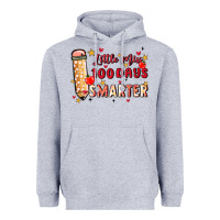 Heather Grey little miss 100 days smarter Heavyweight Hoodie - MaliasSmallBusiness