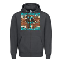 Smoke gemstone and cross with cowhide Zipper Hoodie - Artiststas