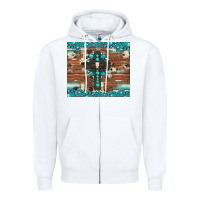 White gemstone and cross with cowhide Zipper Hoodie - Artiststas