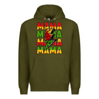 Army Green mama lightning bolt juneteenth Premium Hoodie - LillyAllenDesigns