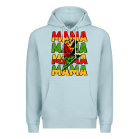 Blue Mist mama lightning bolt juneteenth Premium Hoodie - LillyAllenDesigns