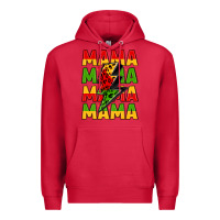 Cardinal mama lightning bolt juneteenth Premium Hoodie - LillyAllenDesigns