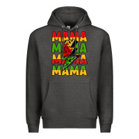 Charcoal Heather mama lightning bolt juneteenth Premium Hoodie - LillyAllenDesigns