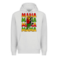 Dove Grey mama lightning bolt juneteenth Premium Hoodie - LillyAllenDesigns