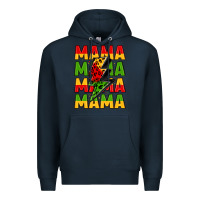Navy mama lightning bolt juneteenth Premium Hoodie - LillyAllenDesigns