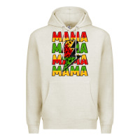 Oatmeal Heather mama lightning bolt juneteenth Premium Hoodie - LillyAllenDesigns