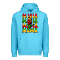 Ocean Blue mama lightning bolt juneteenth Premium Hoodie - LillyAllenDesigns