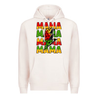Pale Pink mama lightning bolt juneteenth Premium Hoodie - LillyAllenDesigns