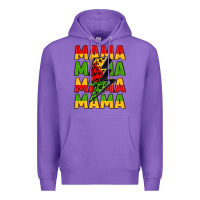 Purple mama lightning bolt juneteenth Premium Hoodie - LillyAllenDesigns