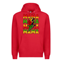 Red mama lightning bolt juneteenth Premium Hoodie - LillyAllenDesigns