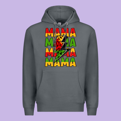 Mama Lightning Bolt Juneteenth Premium Hoodie Designed By Lillyallendesigns