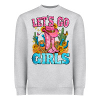 Heather Grey let's go girls Heavyweight Sweatshirt - Zillion Design Studio