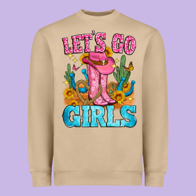 Let's Go Girls Heavyweight Sweatshirt Designed By Zillion Design Studio