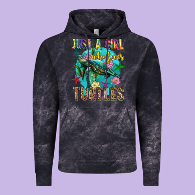 Just A Girl Who Loves Turtles Vintage Hoodie Designed By Texasbilliewilder