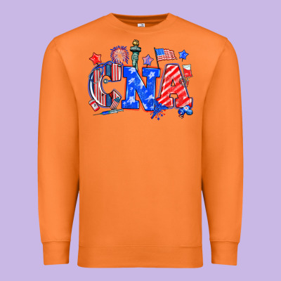 4th Of July Cna Premium Sweatshirt Designed By Nancycooperartshop