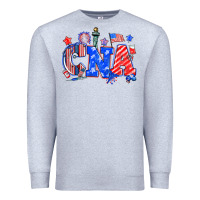 Heather Grey 4th of july cna Premium Sweatshirt - NancyCooperArtShop