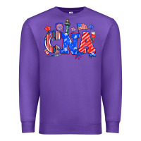 Purple 4th of july cna Premium Sweatshirt - NancyCooperArtShop