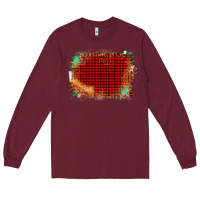 Burgundy Western Red Green Farm Life Brush Stroke Long Sleeve Tee - Bettercallsaul