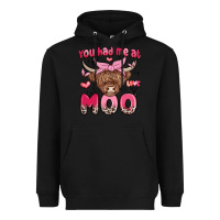Black you had me at moo Heavyweight Hoodie - MaliasSmallBusiness