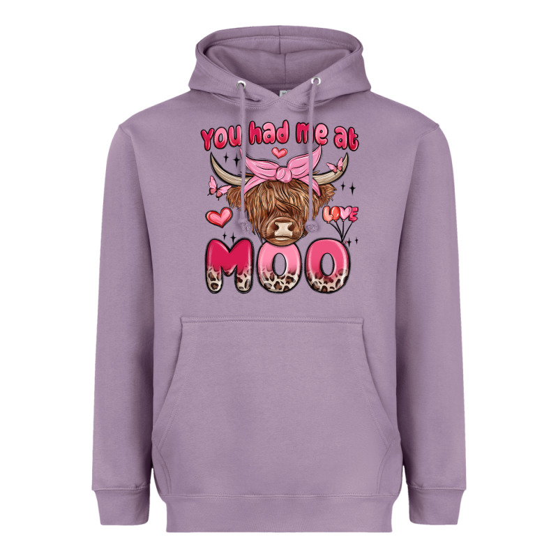 You Had Me At Moo Heavyweight Hoodie by MaliasSmallBusiness | Teevron