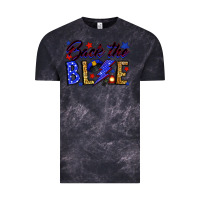 Cloud Black Back the blue with lightning bolt Vintage Tee - Neo Western