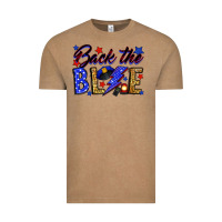 Vintage Coffee Back the blue with lightning bolt Vintage Tee - Neo Western