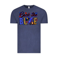 Vintage Denim Back the blue with lightning bolt Vintage Tee - Neo Western