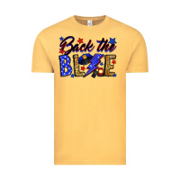 Vintage Mustard Back the blue with lightning bolt Vintage Tee - Neo Western