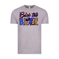 Back The Blue With Lightning Bolt Vintage Tee | Teevron