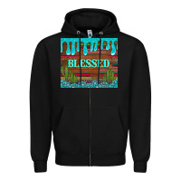 Black blessed annd cactus with gemstone tumbler Zipper Hoodie - Artiststas
