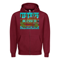 Burgundy blessed annd cactus with gemstone tumbler Zipper Hoodie - Artiststas