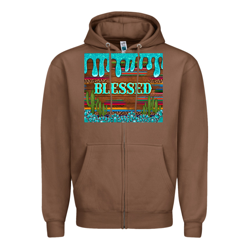 Blessed Annd Cactus With Gemstone Tumbler Zipper Hoodie by Artiststas | Teevron