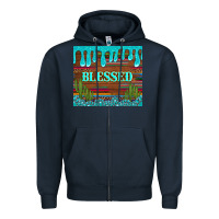 Navy blessed annd cactus with gemstone tumbler Zipper Hoodie - Artiststas
