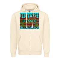 Sandshell blessed annd cactus with gemstone tumbler Zipper Hoodie - Artiststas
